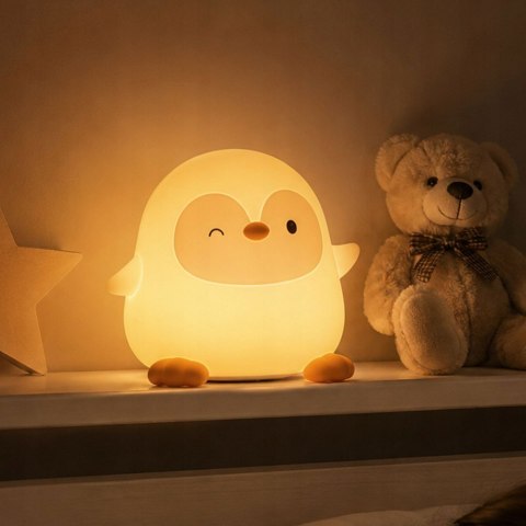 Lampa nocna w kształcie pingwina - idealny kompan dla każdego malucha!