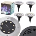 Nowoczesne lampy solarne do ogrodu - zestaw 4 szt. z czujnikiem zmierzchu
