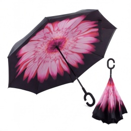 Parasol parasolka odwrócony składany odwrotnie mocne druty solidny stojący