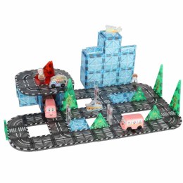 Klocki konstrukcyjne 3D do tworzenia miast i samochodów dla dzieci