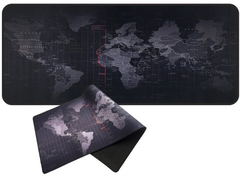 Duża podkładka pod mysz mapa świata biurowa 80x30