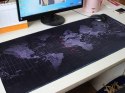 Duża podkładka pod mysz mapa świata biurowa 80x30