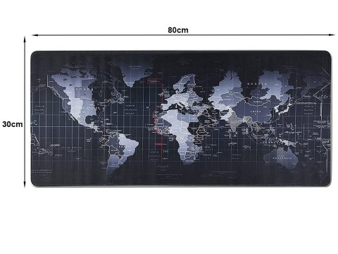 Duża podkładka pod mysz mapa świata biurowa 80x30