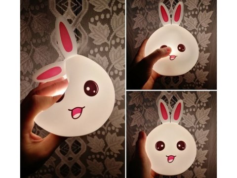 Nowoczesna lampka nocna króliczek dla dzieci