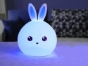 Lampa nocna LED w kształcie królika z dotykowym włącznikiem RGB