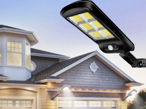 Lampa solarna 96 LED z czujnikiem ruchu zmierzchu