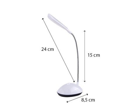 Nowoczesna lampka biurkowa LED z regulowanym ramieniem i 4 diodami