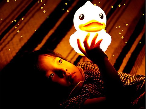 Lampa nocna LED - Kaczuszka dotykowa z podświetleniem RGB
