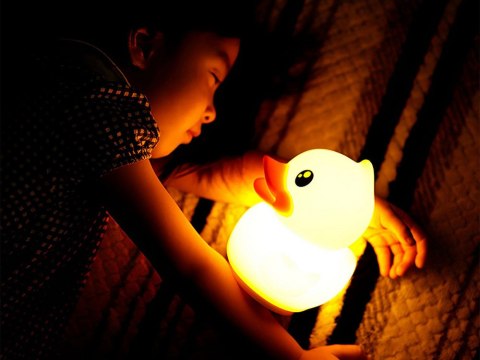 Lampa nocna LED - Kaczuszka dotykowa z podświetleniem RGB