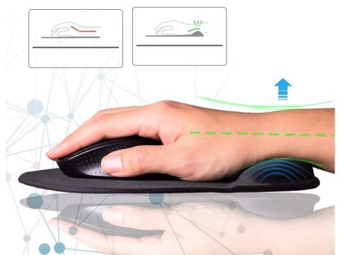 Nowoczesna ergonomiczna podkładka pod mysz z żelowym wsparciem dla nadgarstka