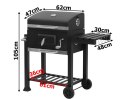 Nowoczesny grill węglowy z termometrem i dużą powierzchnią grillowania
