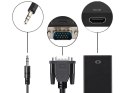Kabel adapter konwerter vga-HDmi FULL HD d-sub z jack 3.5 i USB