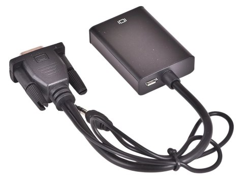 Kabel adapter konwerter vga-HDmi FULL HD d-sub z jack 3.5 i USB