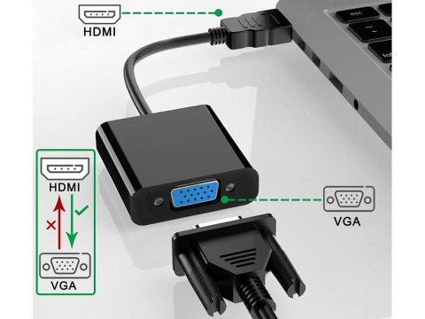 Nowoczesny adapter HDMI do VGA - szeroka kompatybilność i łatwość obsługi