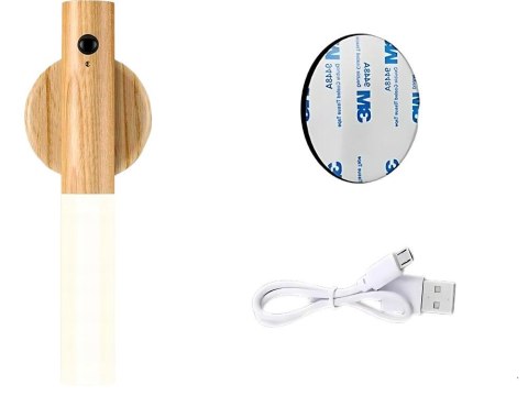 Nowoczesna lampka LED naścienna z czujnikiem ruchu i uchwytem magnetycznym