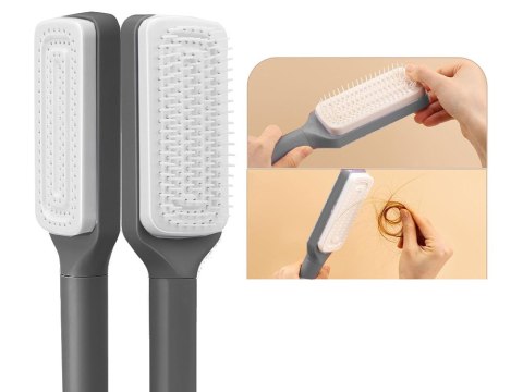 Szczotka do włosów z automatycznym czyszczeniem i ergonomicznym kształtem