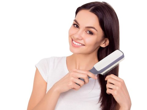 Szczotka do włosów z automatycznym czyszczeniem i ergonomicznym kształtem