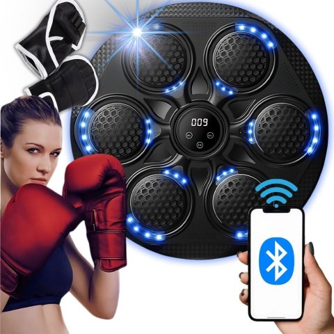 Tarcza bokserska trener boxu mma muzyka USB bluetooth + rękawice bokserskie