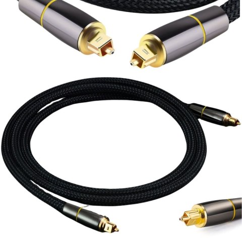 Nowoczesny kabel audio Toslink 3m dla wysokiej jakości dźwięku