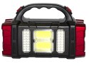 Latarka solarna LED - przenośna lampka z powerbankiem i reflektorem