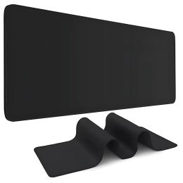 Podkładka gamingowa pod mysz klawiaturę xxl 90x40 cm antypoślizgowa czarna