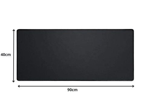 Podkładka gamingowa pod mysz klawiaturę xxl 90x40 cm antypoślizgowa czarna