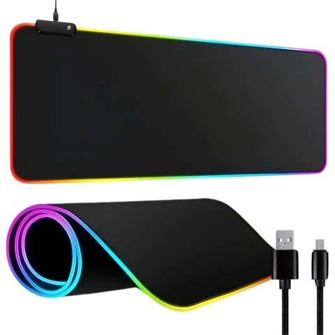Nowoczesna podkładka gamingowa RGB XXL dla graczy i fanów technologii!