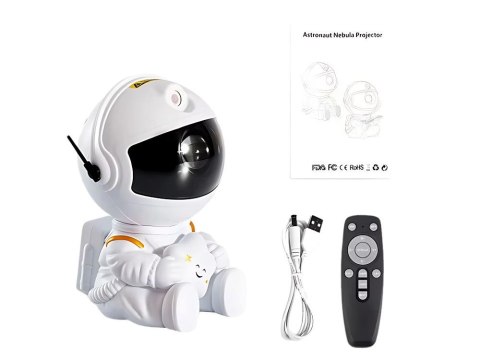 Projektor gwiazd astronauta galaktyka lampka nocna niebo laserowy LED pilot