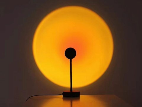Projektor lampa lampka zachód wschód imitacja słońca LED RGB USB + pilot