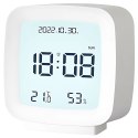 Nowoczesny zegar budzik LCD z pomiarem temperatury i wilgotności