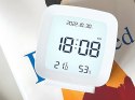 Nowoczesny zegar budzik LCD z pomiarem temperatury i wilgotności