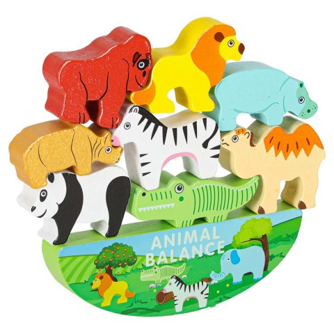 
Zabawa w Balans - Drewniana Układanka ze Zwierzątkami