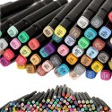  Kolorowe Markery Dwustronne w Estetycznym Etui z Podstawką