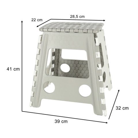 Nowoczesny i składany stołek taboret o wysokiej stabilności 39,5 cm