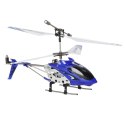 Nowoczesny helikopter zdalnie sterowany w kolorze niebieskim, stworzony z myślą o pasjonatach lotnictwa i zabawy.