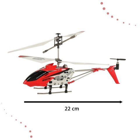 Helikopter zdalnie sterowany  w kolorze czerwonym to niezawodny model do nauki latania. Dzięki zaawansowanej technolog
