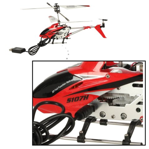 Helikopter zdalnie sterowany  w kolorze czerwonym to niezawodny model do nauki latania. Dzięki zaawansowanej technolog