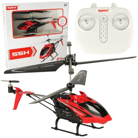 Nowoczesny helikopter zdalnie sterowany w kolorze czerwonym