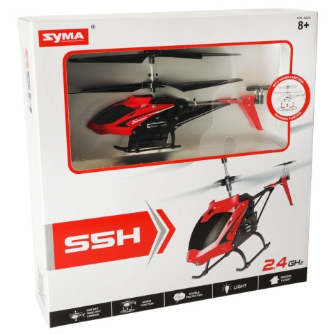 Nowoczesny helikopter zdalnie sterowany w kolorze czerwonym