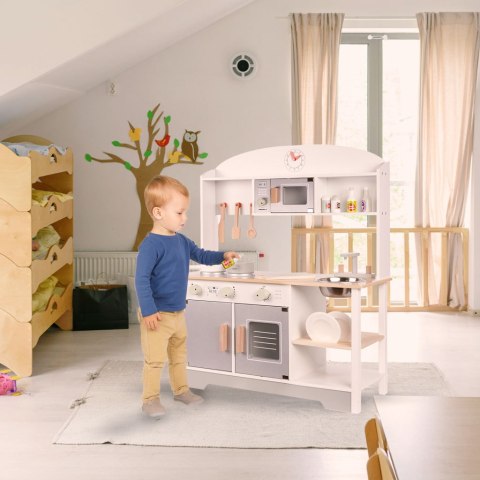 KUCHNIA DREWNIANA MDF Z SUSZARKĄ + AKCESORIA SZARA