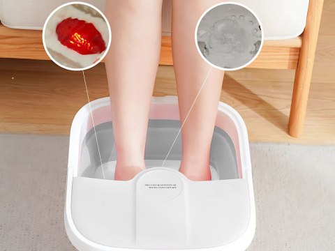Nowoczesna miska do masażu stóp z funkcją podgrzewania i relaksacyjnymi rolkami