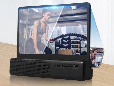 Ekran powiększający do smartfona z wbudowanym głośnikiem Bluetooth