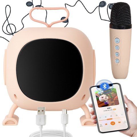 Głośnik karaoke Bluetooth z efektem LED - idealne do zabawy!