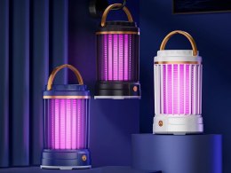 Nowoczesna lampa owadobójcza z funkcją UV LED i akumulatorowym zasilaniem