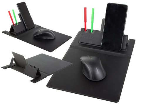 Nowoczesna podkładka pod mysz z funkcją ładowania i organizera