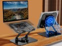Nowoczesna podstawka chłodząca z regulowanym uchwytem dla tabletów i laptopów
