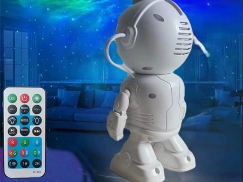 Nowoczesny projektor gwiazd do pokoju dziecięcego z głośnikiem Bluetooth