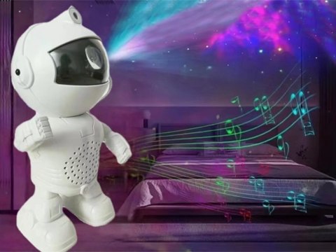 Nowoczesny projektor gwiazd do pokoju dziecięcego z głośnikiem Bluetooth