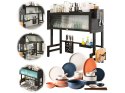 Suszarka do naczyń talerzy sztućców duży ociekacz szafka organizer 65 cm