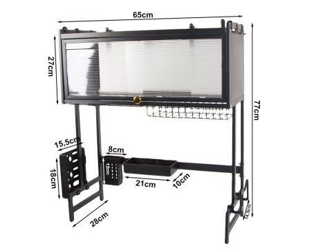 Suszarka do naczyń talerzy sztućców duży ociekacz szafka organizer 65 cm